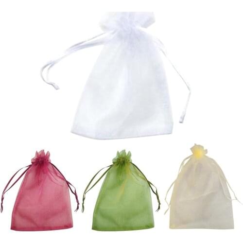 50Pcs Vegetable Fruit Grow Bag Plants Protection Bag With Drawstring For Protection Candy Makeup Mesh Pouch Agriculture Control