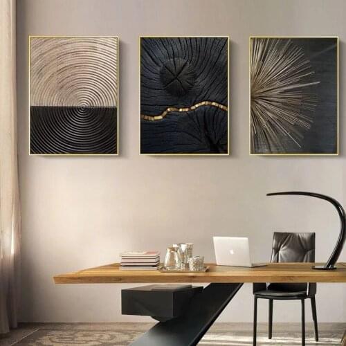 Abstract Spiral Wood Grain Picture Nordic Canvas Painting Wall Art Luxury Minimalist Poster and Print for Living Room Home Decor