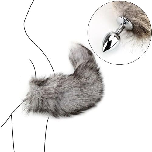 Anal Beads Anus Dilator Smooth Touch Fox Tail Metal Butt Plug Anal Plug Sex Toys For Women Man Gay Prostate Massager