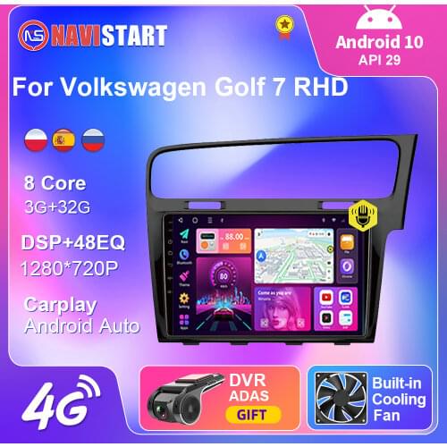 Car Radio GPS Navigation For Volkswagen Golf 7 RHD 2013 2015 Multimedia Stereo Player Android 10 2 Din 4G WIFI Automotive Goods