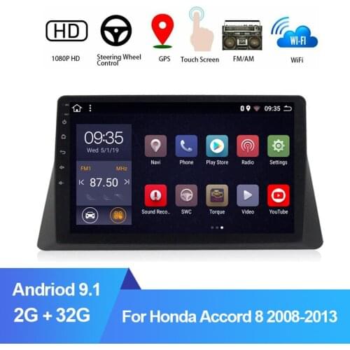 10.1" 2Din Car Radio Multimedia Player For Honda Accord 8 2008-2013 Android 9.1 2G+32G Car GPS Navigation Audio Stereo Video Pla
