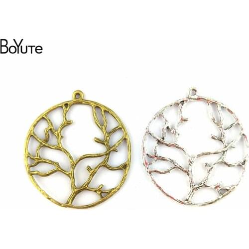 BoYuTe (30 Pieces/Lot) 40*43MM New Arrive Antique Bronze Silver Plated Alloy Tree of Life Pendants Diy Necklaces Jewelry Charms
