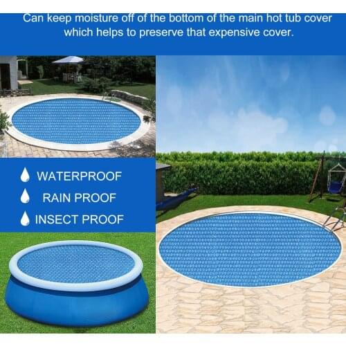 NEW Swimming Pool Cover 8/10/12 ft Round Rectangle Mat Family Garden Rainproof Dust Cover UV Resistant Mat Home Pool Accessories