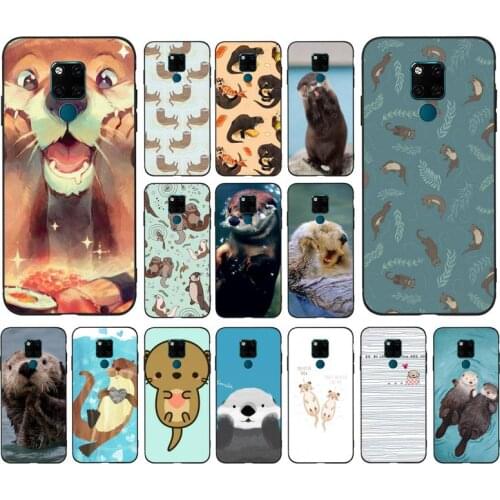 MaiYaCa Animal otter Soft Silicone Black Phone Case for huawei mate 8 S 9 10 lite 10pro 20 X 20pro 20lite case
