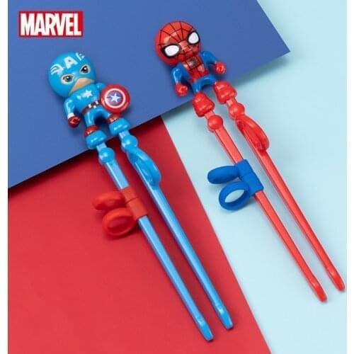 Disney Childrens Preschool Training Chopsticks Cartoon Spiderman Captain America Mickey Mouse Minnie Baby Tableware Kids Gifts