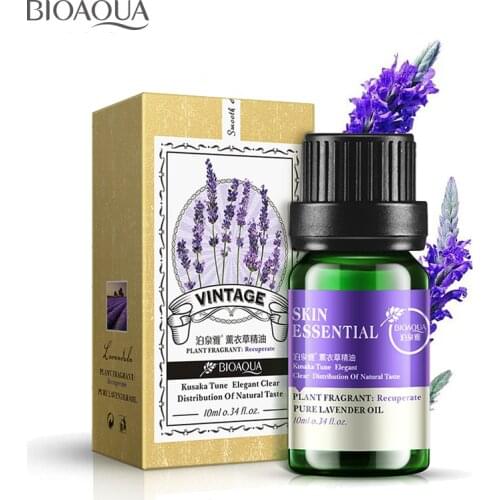 BIOAQUA essential oils pure lavender oil plant fragrance aromatherapy vintage massage oil control pores moist skin care beauty