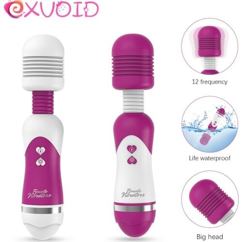 EXVOID AV Stick Vibrator Clitoris Stimulator Magic Wand 12 Mode Dildo Vibrators Sex Toys for Women G Spot Massager Adult Product