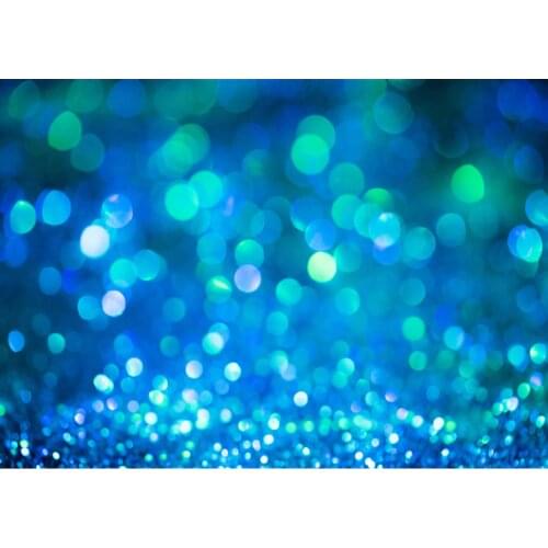 Photo Backdrop Blue Glitter Flare Bokeh Vinyl Backgrounds for Children Baby Shower Shimmer Party Photoshoot Photography Props