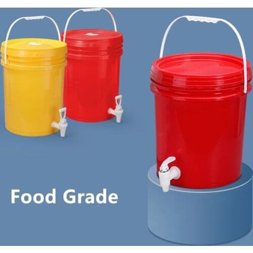 Food Grade Plastic Bucket with handle and tap Repeated sealing Inverted without leakage Packing bucket