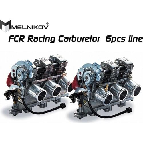 6pcs sets Racing Carburetor For Dirt Bike Motor Cross Scrambling CBX 1050 FCR Carburetor Add Power 50