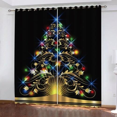 Beautiful Photo Fashion Customized 3D Curtains black christmas curtains soundproof windproof curtains