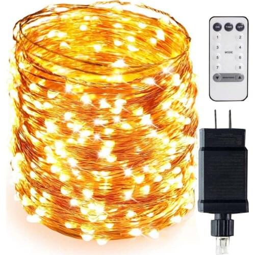 20/30/50/80M Remote Control Copper Wire Fairy String Light Outdoor Christmas Fairy Light Wedding Holiday Party Garland Decor