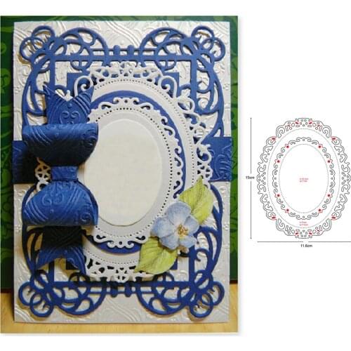 Metal cutting dies etch pierced oval frame 2020 new cut die mold Scrapbook paper craft knife mould blade punch stencils dies