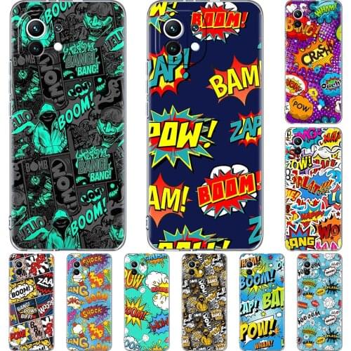 Soft Clear Case For Xiaomi Mi Poco X3 NFC 10T Pro M3 Note 10 Lite 11 F3 9T F3 CC9 TPU Silicone Phone Cover Boom Bang Bam Fundas