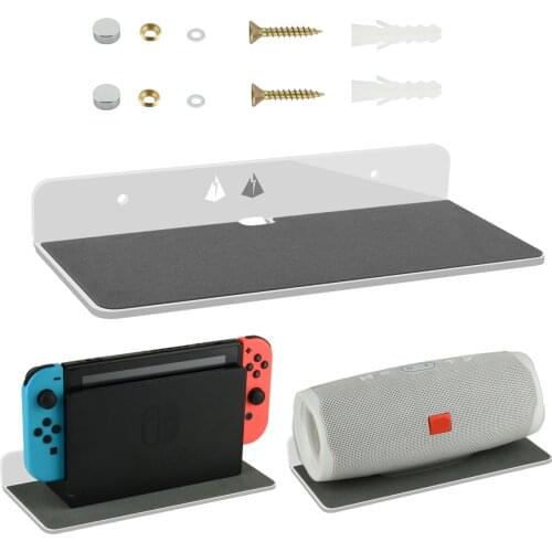 9 inch Large Size Wall Mounted Bluetooth Speaker Holder Bedside Speaker Mobile Phones Storage Hanging Holder Rack