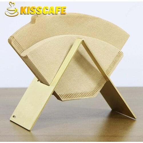 Stainless Steel Coffee V60 Filter Paper Holder Cafe Filters Dispenser Rack Shelf Storage Paper Tissue Box Shelf Coffee Tool