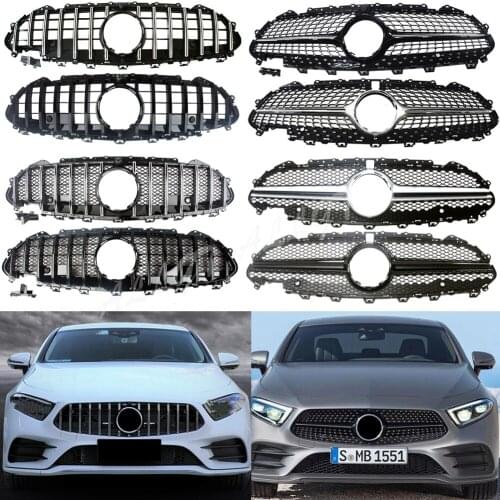 Car Front Racing Grille Facelift Bumper Center Grill For Mercedes-Benz CLS-Class W257 2018 2019 2020 GTR Diamond