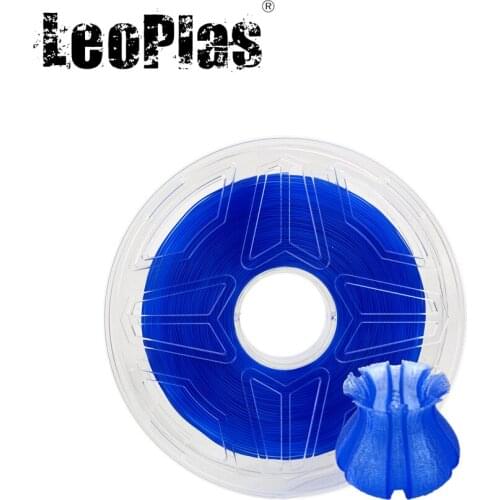LeoPlas 1kg 1.75mm Transparent Clear Dark Deep Navy Blue PLA Filament For 3D Printer Consumable Printing Supply Plastic Material