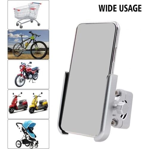 Motorcycle Mobile Phone Holder Aluminum Alloy Rotary Stand for Motorbike Handle Motorcycle Accessories