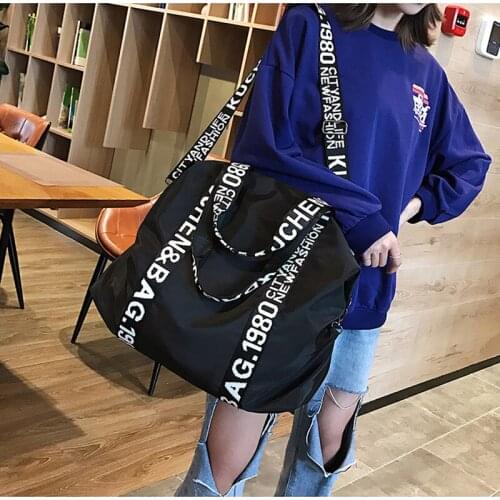 Bolso casual bag for women, shoulder bags, Oxford material, and durablelarge capacity bags for women, shopping bag with letters