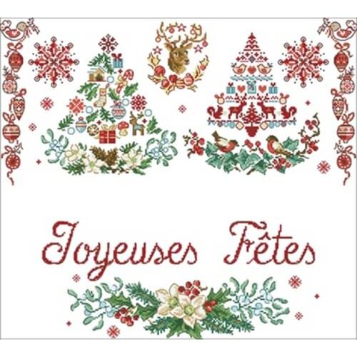 Christmas celebration photos patterns Counted Cross Stitch 11CT 14CT 18CT DIY Cross Stitch Kits Embroidery Needlework Sets