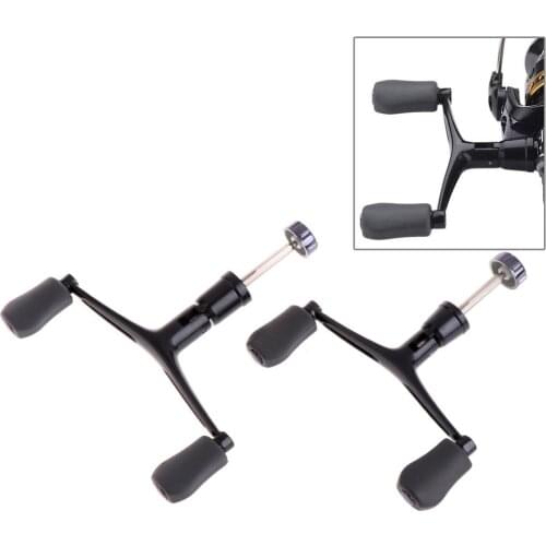 Fishing Handle Reel Double Knob Replacement Spinning Accessories Aluminum Alloy