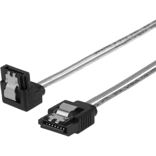 SATA cable SATA 7-pin female to the lower corner of the female data cable 180 degrees to 90 degrees with locking latch