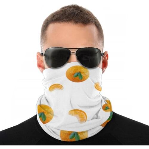 Orange Background Scarves Half Face Mask Unisex Fashion Tube Mask Balaclava Bandanas Multi-functional Headband Cycling Hiking