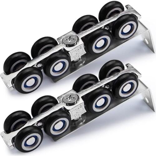 Hardware Slide Doors pulley, Sliding doors hanging rail wheel, small size, 1 sets ,for one door 30 * 30 hanging rail