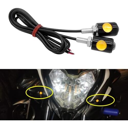 2 Pcs Motorcycle LED Signal Lamp Super Bright LED Car Number License Plate Bolt Screw Tail Rear Light Brake Fog Lamp Bulb