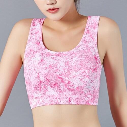 Fitness Crop top Women Beautiful Back Sport Fitness Yoga Bra Print Elasticity Breathable sports wear for women gym Haut Femme