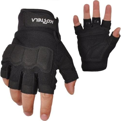 2019 Touch Screen Military Combat Gloves Black Tactics Cycling Glove MTB Outdoor Sports Men Army Shooting Half Finger Hard Glove
