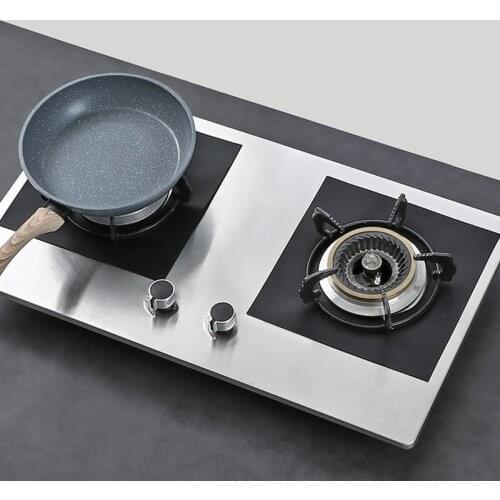 2/4 Pcs Oil-Proof Gas Stove Surface Cleaning Protection Pad High Temperature Resistant Gas Stove Stove Burner Cover Pad Reusable