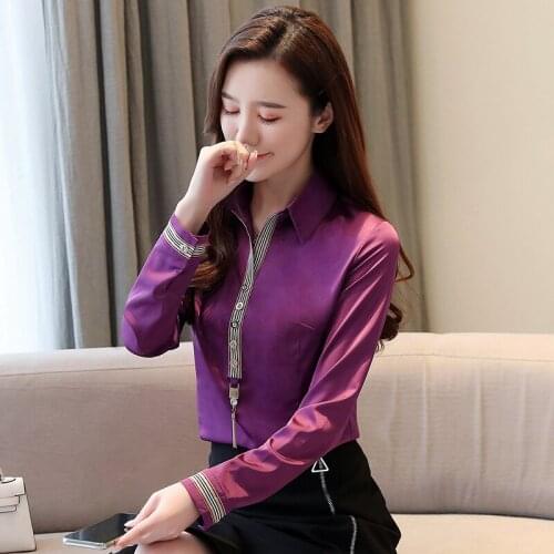 Chikichi 2021 Autumn New Chiffon Shirt Women Long-sleeved Korean Fashion Elegant Silk Shirt Casual Satin Ladies Tops