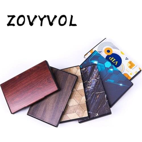 ZOVYVOL 2021 Fashion Multi-style Pattern Credit Card Holder RFID Blocking Smart Wallet Metal Business Card Box Name Card Case