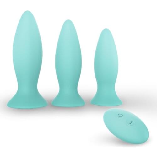 3 Pcs Vibrating Anal And Vagina Training Kit Remote Control 9 Vibration Modes Base Sex Toys For Male And Female adult toys