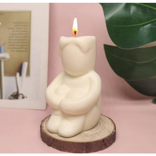 3D Creative Alone Boy Shape Human Body Silicone Candle Mold Home DIY Candle Handmade Soap Cake Mould Lonely Boy