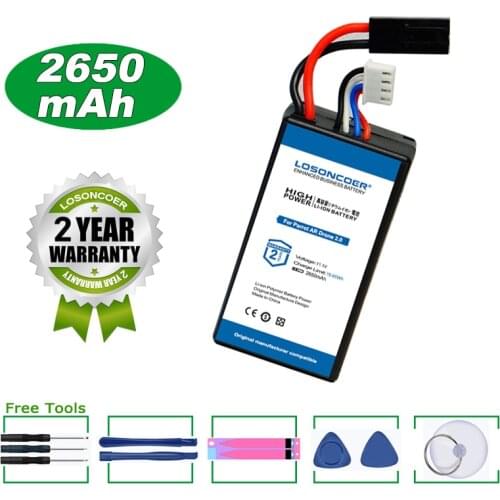 LOSONCOER Battery 2650mAh For Aircraft Parrot AR.Drone 2.0 For Quadcopter Upgrade Powerful Battery