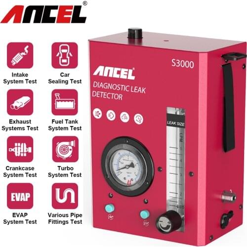 ANCEL S3000 Car Smoke Detector Motor Truck EVAP Vacuum Leak Tester Pipes Leakage Analyzer Turbo System Test Diagnostic Tools