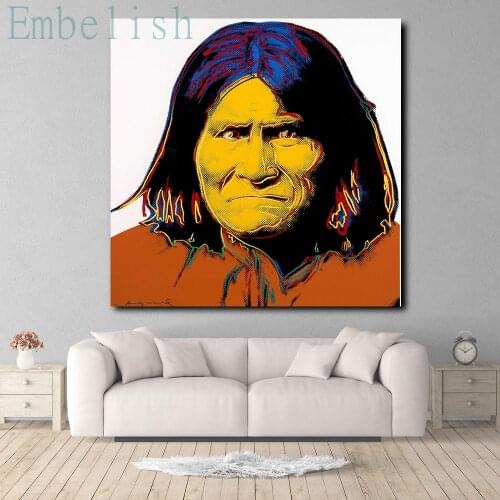 Embelish Drop Shipping HD Print Canvas Paintings Geronimo By Andy Warhol Home Decor Pictures For Living Room Bedroom Posters