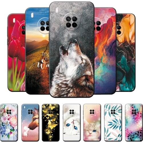 PSmart 2021 Case For Huawei P Smart 2021 Case Cover Bumper Silicone For Huawei Y7A Cases Y 7A Wolf Protective Back Cover 6.67"