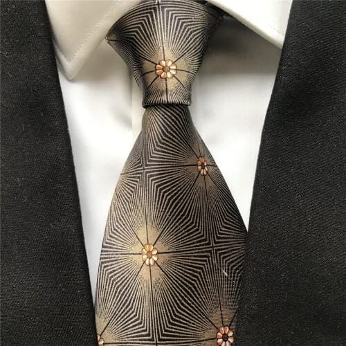 10 cm Width New Design Mens Ties Jacquard Woven Neck Tie Vintage Luxury Silk Neckties Corbata for Men