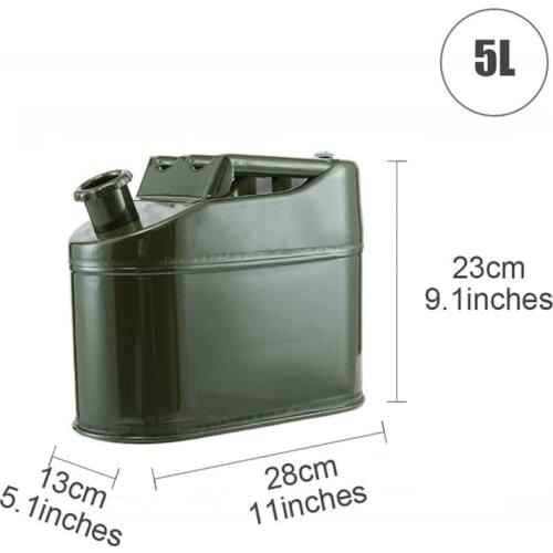 5L 10L Car Portable Petrol Barrel SUV Motorcycle Tricycle Canister Gasoline Diesel Fuel Tank Can Metal Iron Alloy Oil Drum