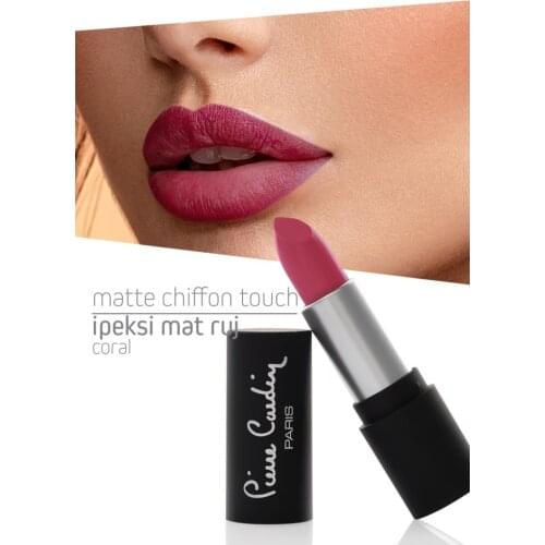 Cosmetic Makeup Matte Chiffon Touch Lipstick Coral Beauty
