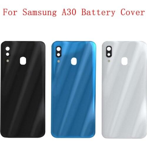 Battery Case Cover Rear Door Housing Back Case For Samsung A30 A305F Battery Cover with Logo Lens Frame