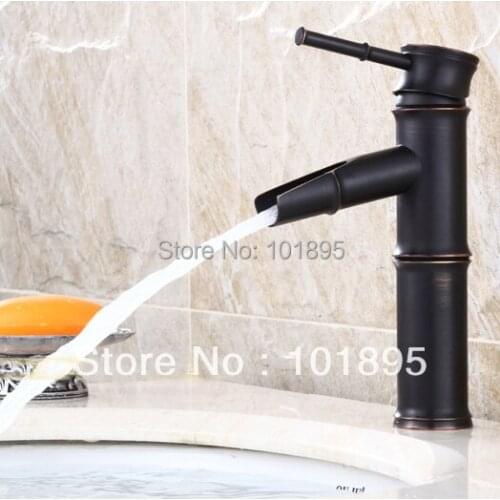 L15677 - Luxury Deck Mounted Black Color Brass Material Wash Basin Tap