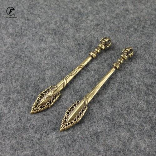 Brass Pure copper Tibet multiplier Tea Knife Office Tea Ceremony Accessories Pattern Big Needles Cutter Puer Tea Pry Tools