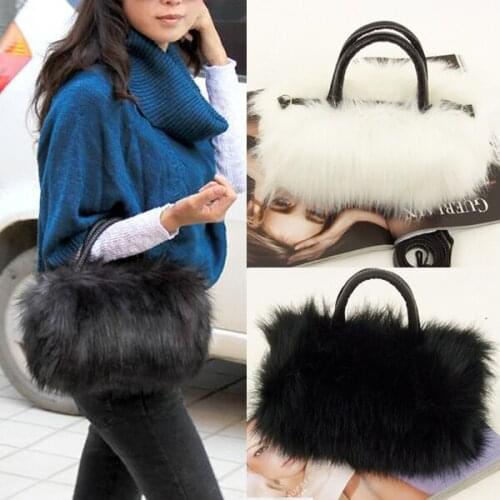 Fashion And Temperament Girls Lady PU Leather & Faux Fur Handbag 100% marke Neue Bag New