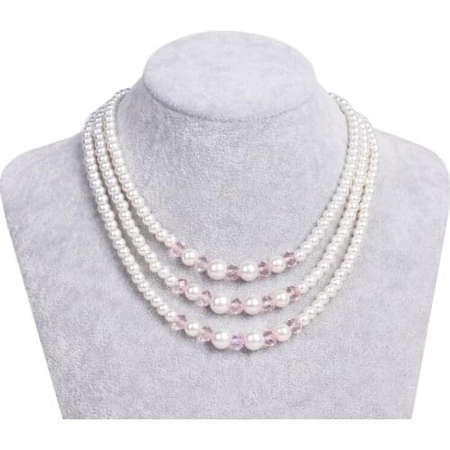 Fashion hot sale, multi-layer 10cm pearl necklace. for girl for wedding party free shipping