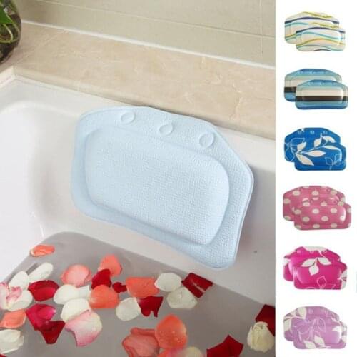 New Bathroom Supplies Bathtub Pillow Headrest Waterproof PVC Bath Pillows With Suction Cups Head Neck Rest Pillow Party Gifts